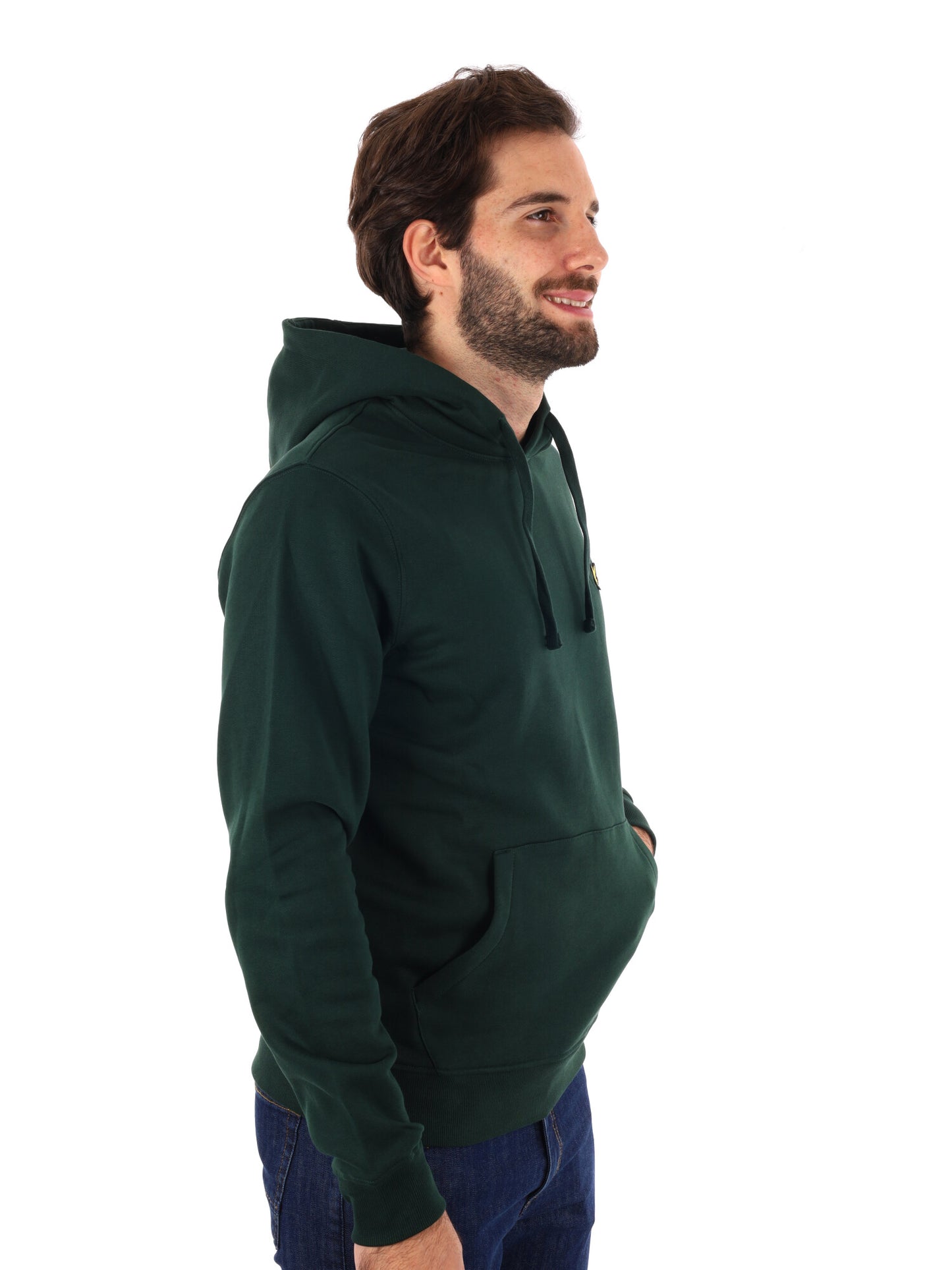 FELPA CON CAPPUCCIO LYLE&SCOTT UOMO VERDE