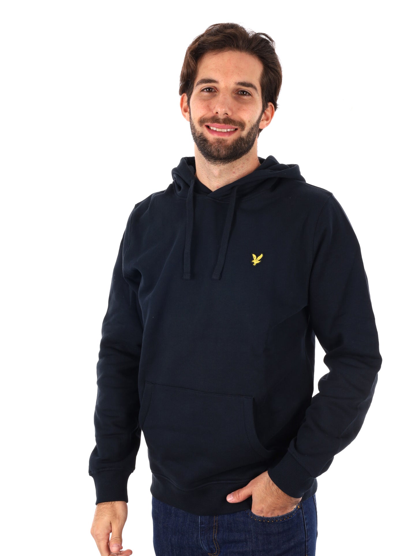 FELPA CON CAPPUCCIO LYLE&SCOTT UOMO BLU