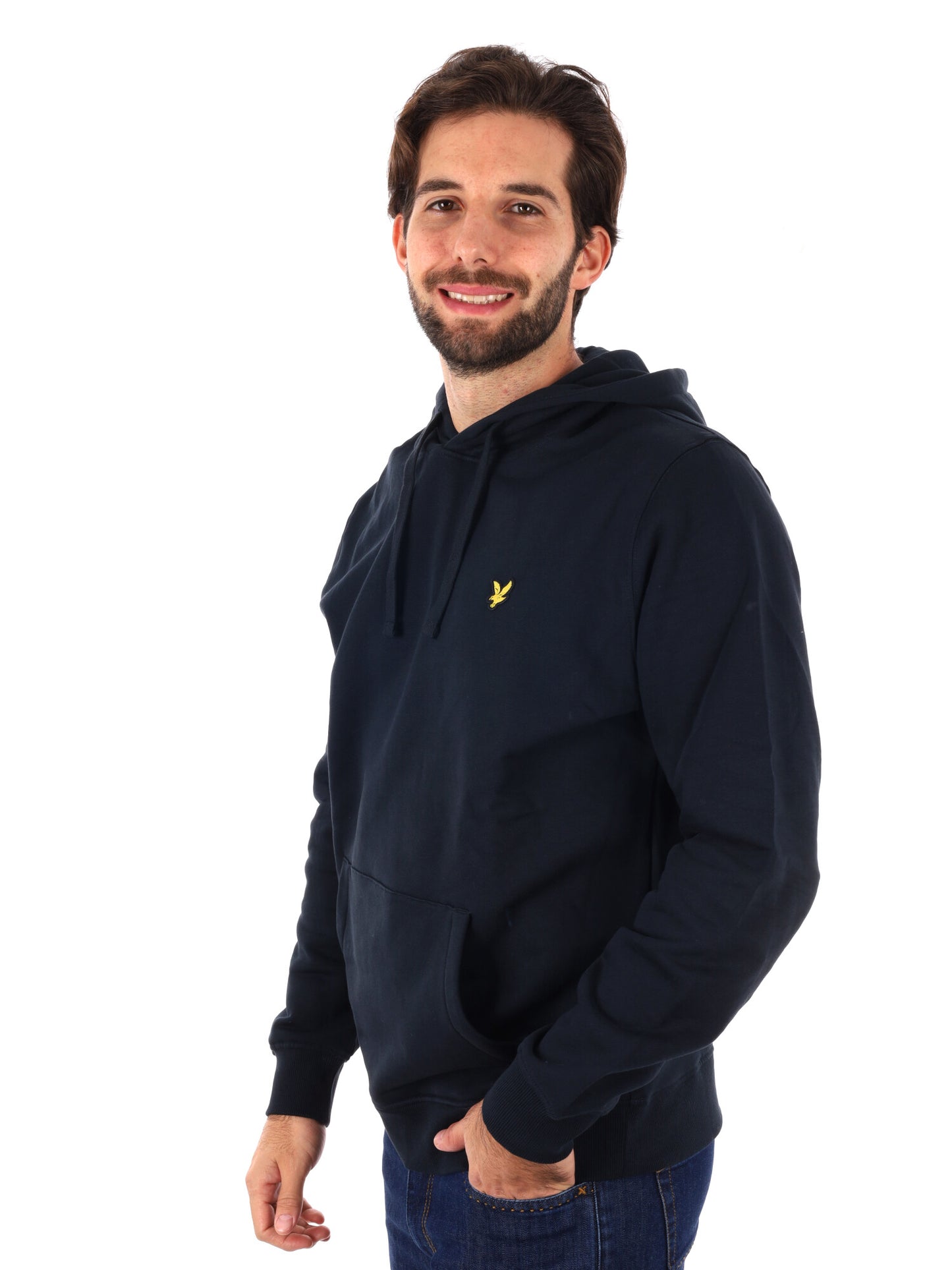 FELPA CON CAPPUCCIO LYLE&SCOTT UOMO BLU