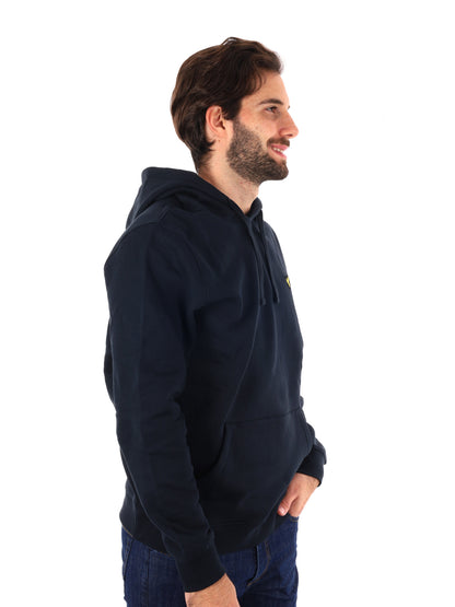 FELPA CON CAPPUCCIO LYLE&SCOTT UOMO BLU