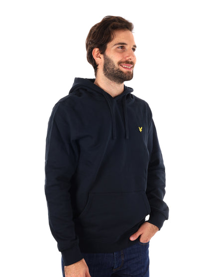 FELPA CON CAPPUCCIO LYLE&SCOTT UOMO BLU