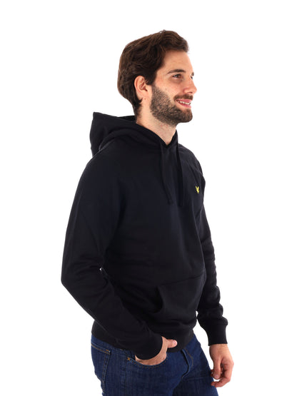 FELPA CON CAPPUCCIO LYLE&SCOTT UOMO NERO