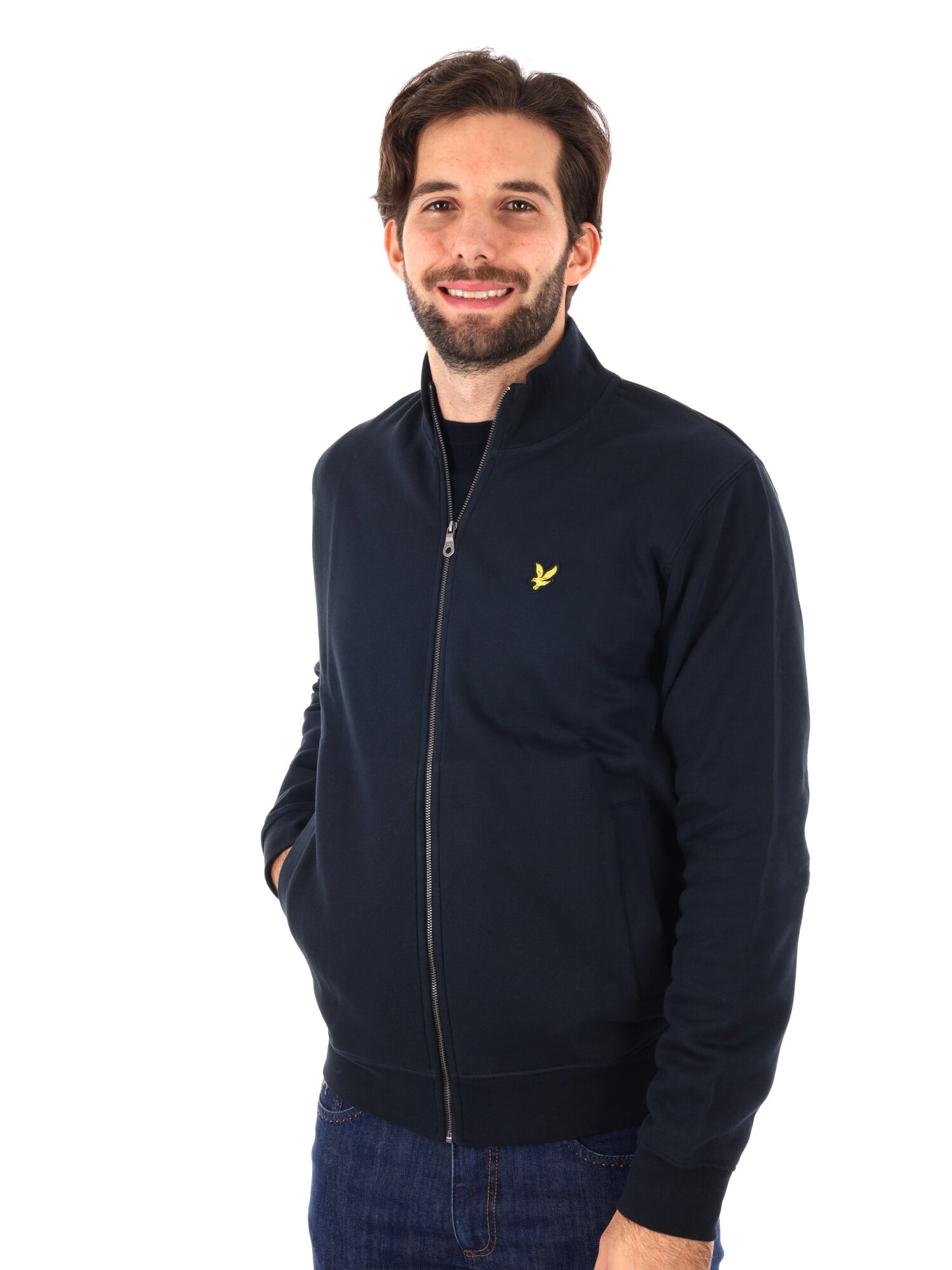 FELPA CON ZIP LYLE&SCOTT DA UOMO BLU