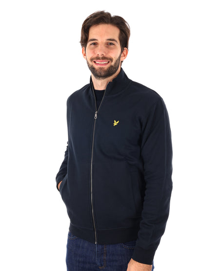 Lyle&scott felpa zip da uomo blu