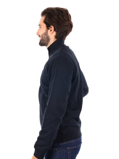 Lyle&scott felpa zip da uomo blu