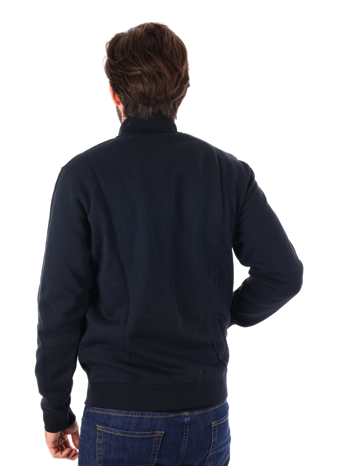 Lyle&scott felpa zip da uomo blu