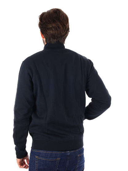 Lyle&scott felpa zip da uomo blu