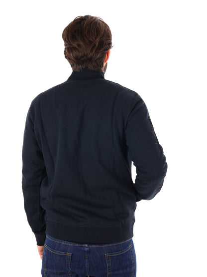 Lyle&scott felpa zip da uomo blu