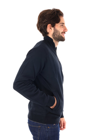 Lyle&scott felpa zip da uomo blu