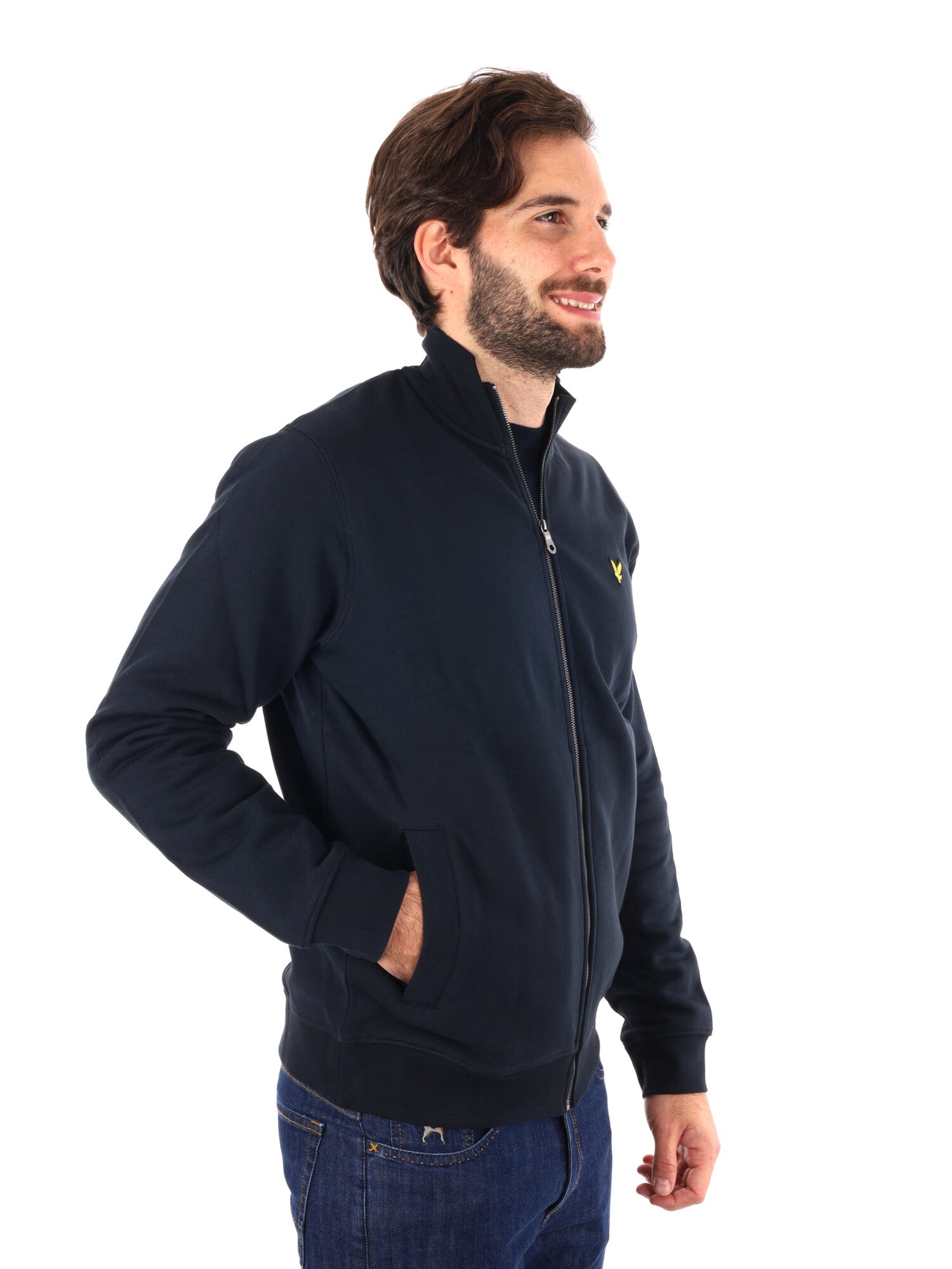 FELPA CON ZIP LYLE&SCOTT DA UOMO BLU