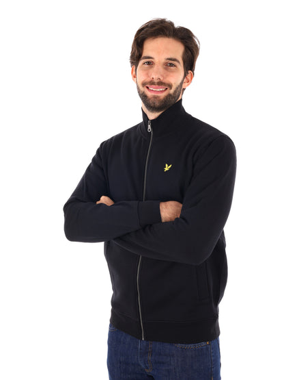Lyle&scott felpa zip da uomo nero