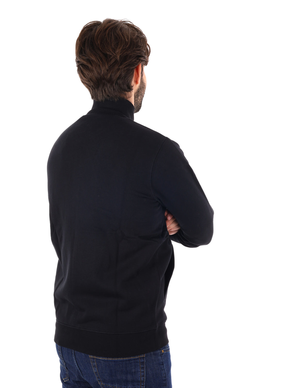 Lyle&scott felpa zip da uomo nero