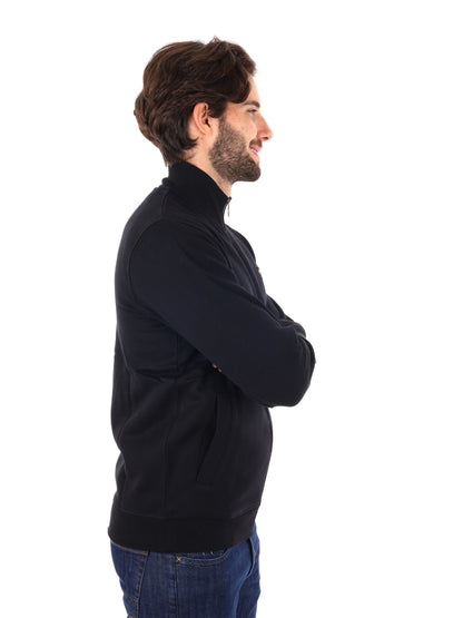 Lyle&scott felpa zip da uomo nero
