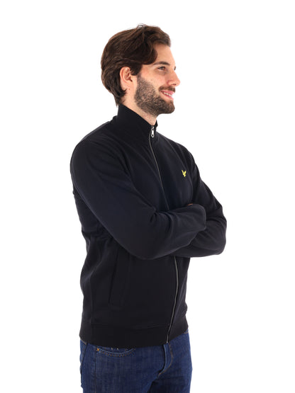 Lyle&scott felpa zip da uomo nero