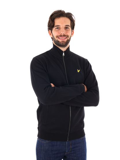 Lyle&scott felpa zip da uomo nero