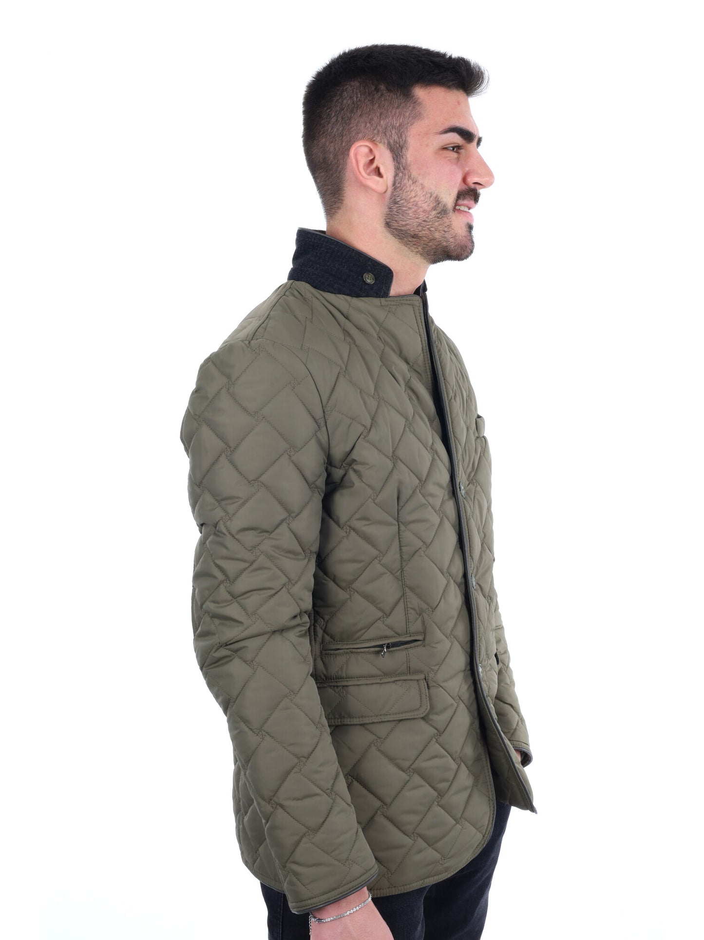 GIUBBINO TRAPUNTATO FB DA UOMO VERDE MILITARE