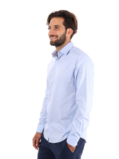 CAMICIA SLIM CALVIN KLEIN DA UOMO CELESTE