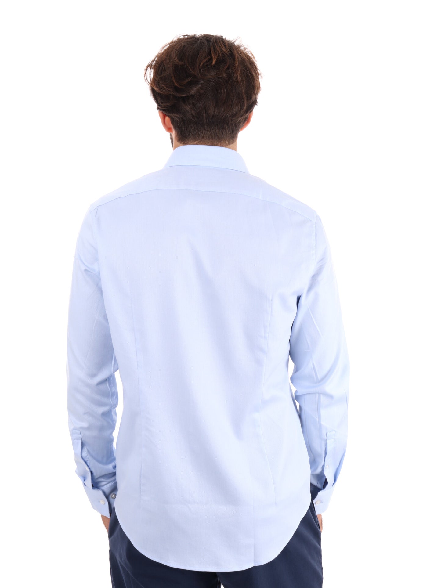 CAMICIA SLIM CALVIN KLEIN DA UOMO CELESTE