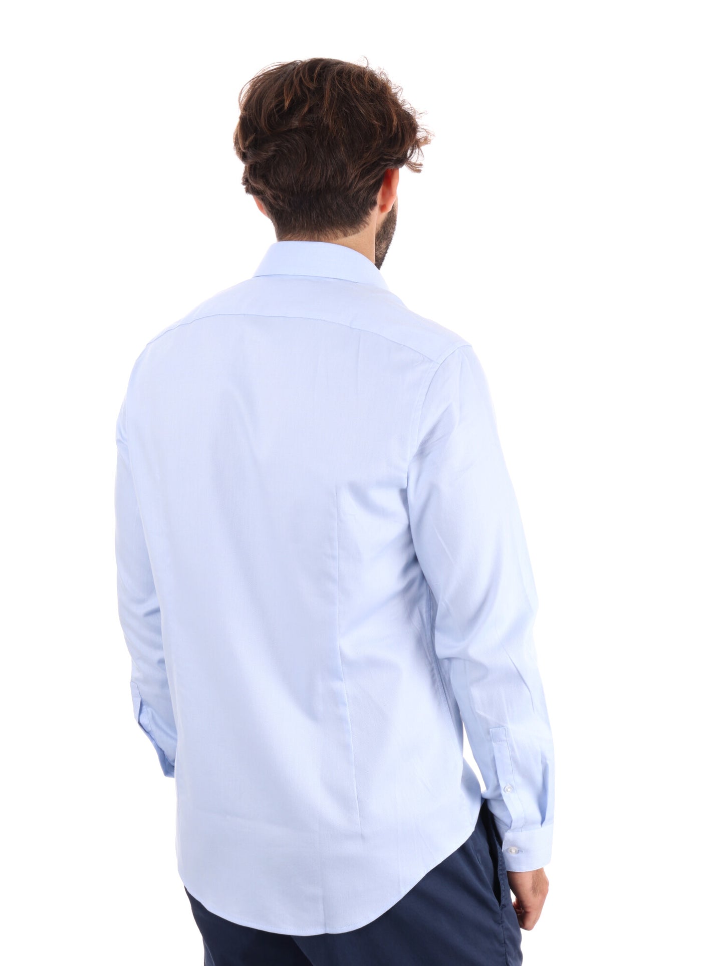 CAMICIA SLIM CALVIN KLEIN DA UOMO CELESTE