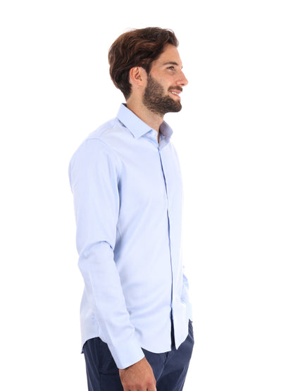 CAMICIA SLIM CALVIN KLEIN DA UOMO CELESTE