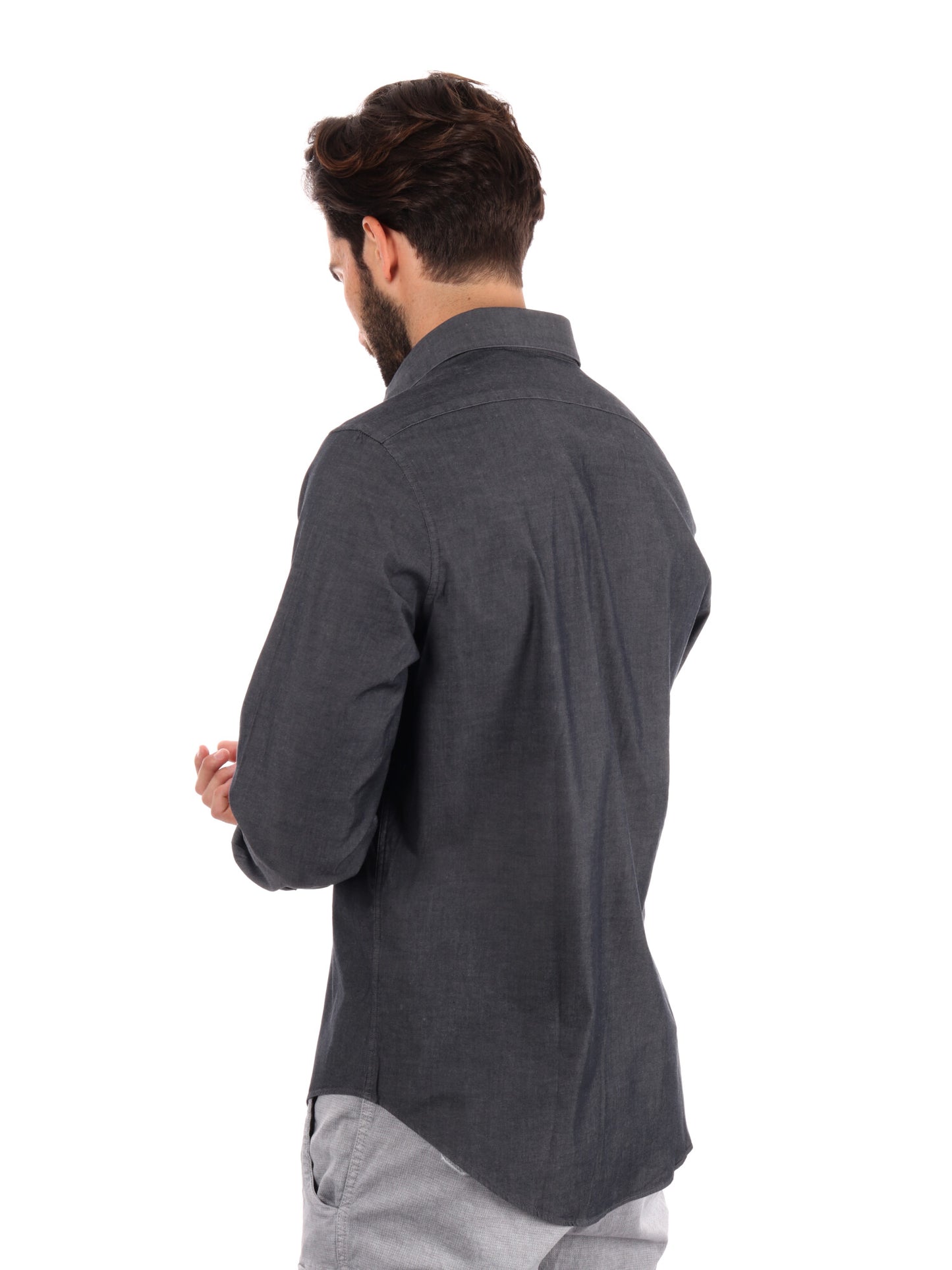 CAMICIA REGULAR CALVIN KLEIN JEANS UOMO  DENIM BLACK