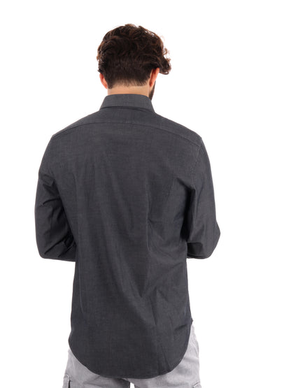 CAMICIA REGULAR CALVIN KLEIN JEANS UOMO  DENIM BLACK