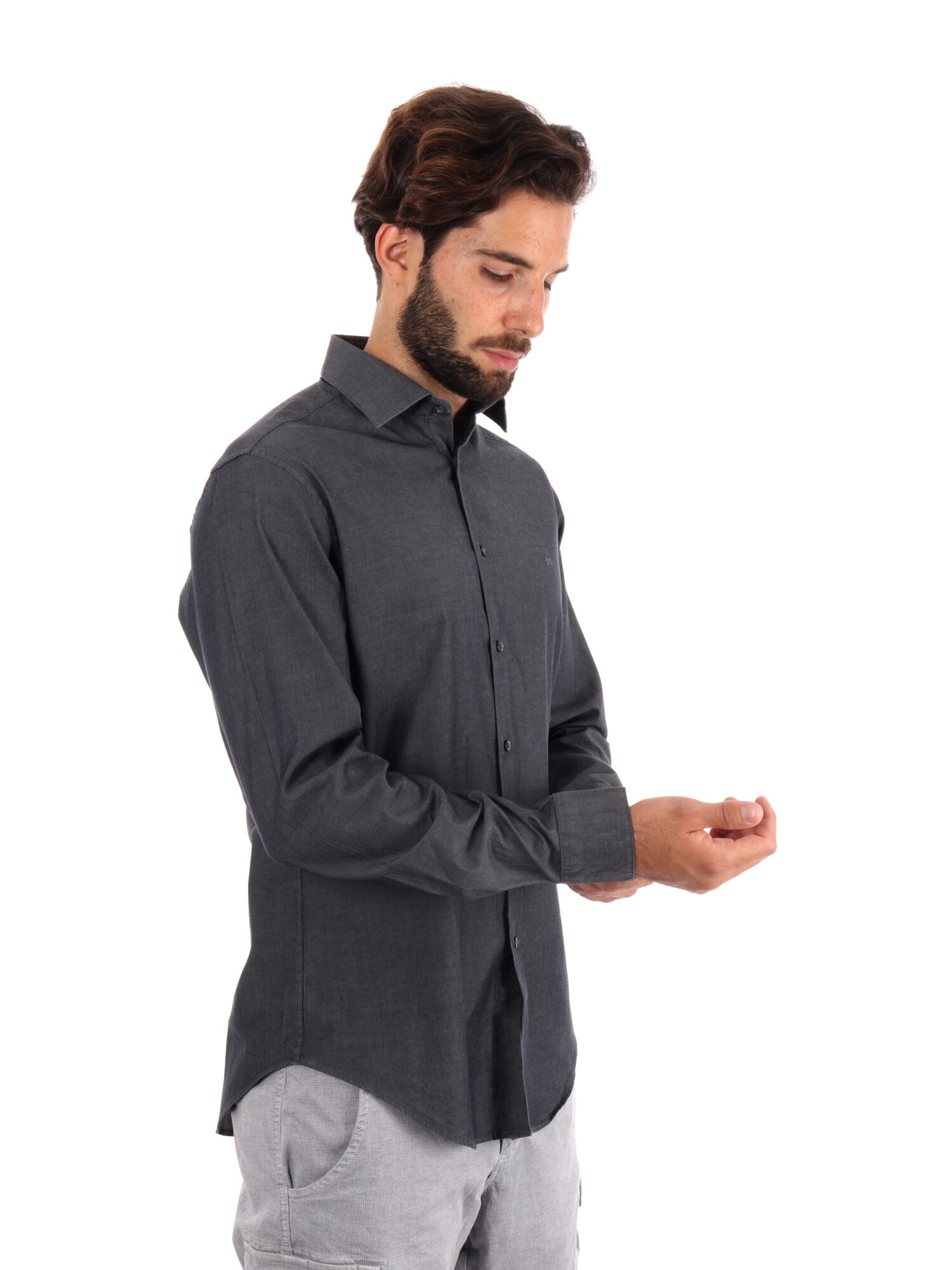 CAMICIA REGULAR CALVIN KLEIN JEANS UOMO  DENIM BLACK