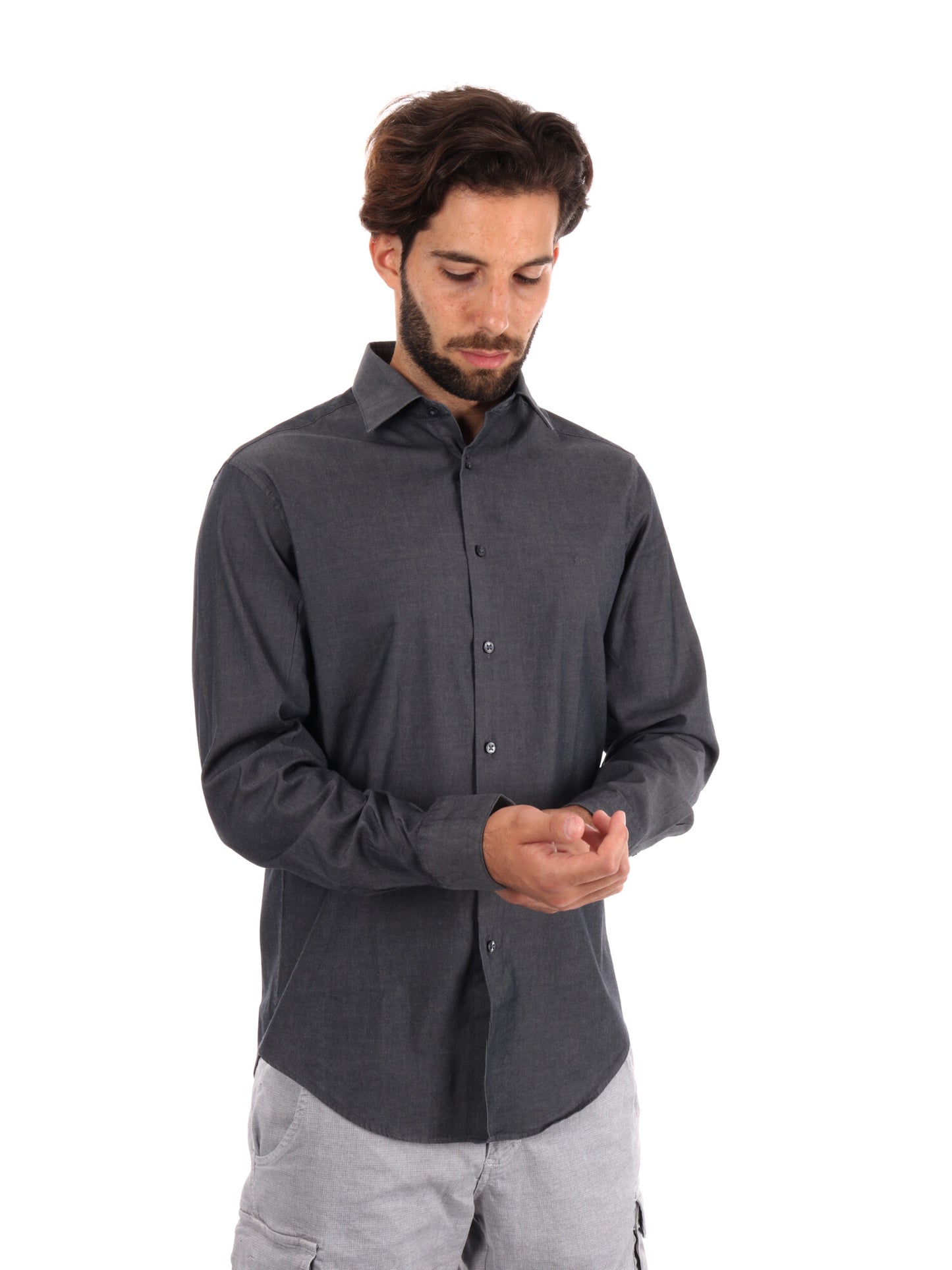 CAMICIA REGULAR CALVIN KLEIN JEANS UOMO  DENIM BLACK