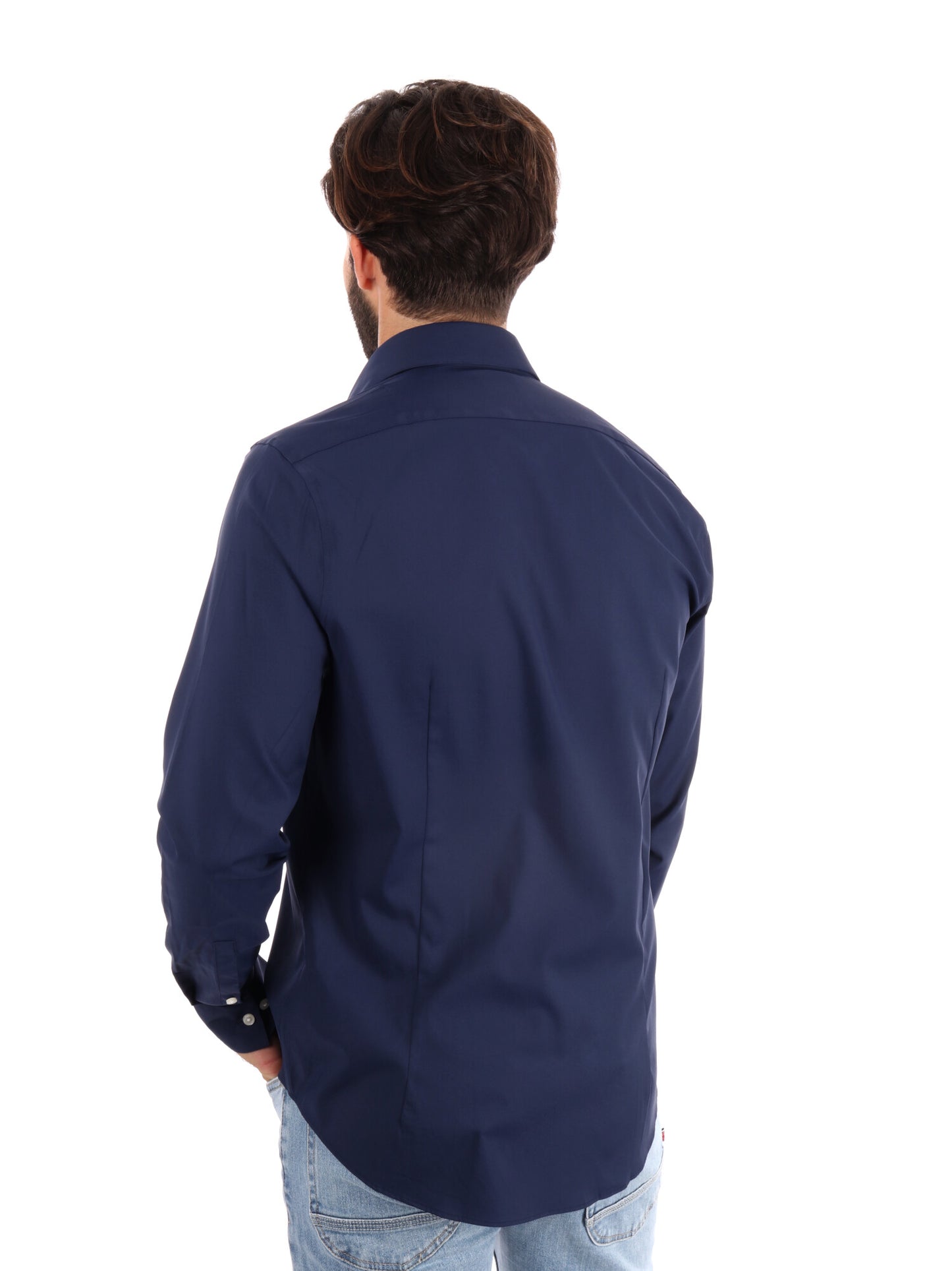 CAMICIA SLIM PERFORMANCE STRETCH CALVIN KLEIN JEANS UOMO BLU