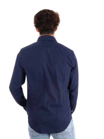 CAMICIA SLIM PERFORMANCE STRETCH CALVIN KLEIN JEANS UOMO BLU