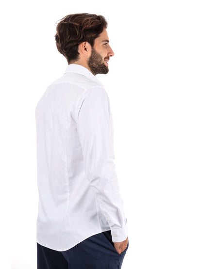 CAMICIA SLIM PERFORMANCE STRETCH CALVIN KLEIN JEANS UOMO BIANCO