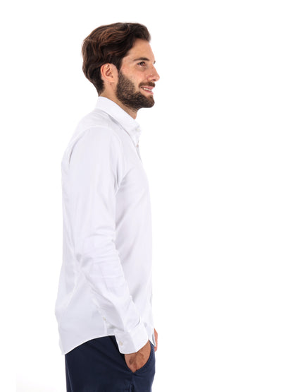 CAMICIA SLIM PERFORMANCE STRETCH CALVIN KLEIN JEANS UOMO BIANCO