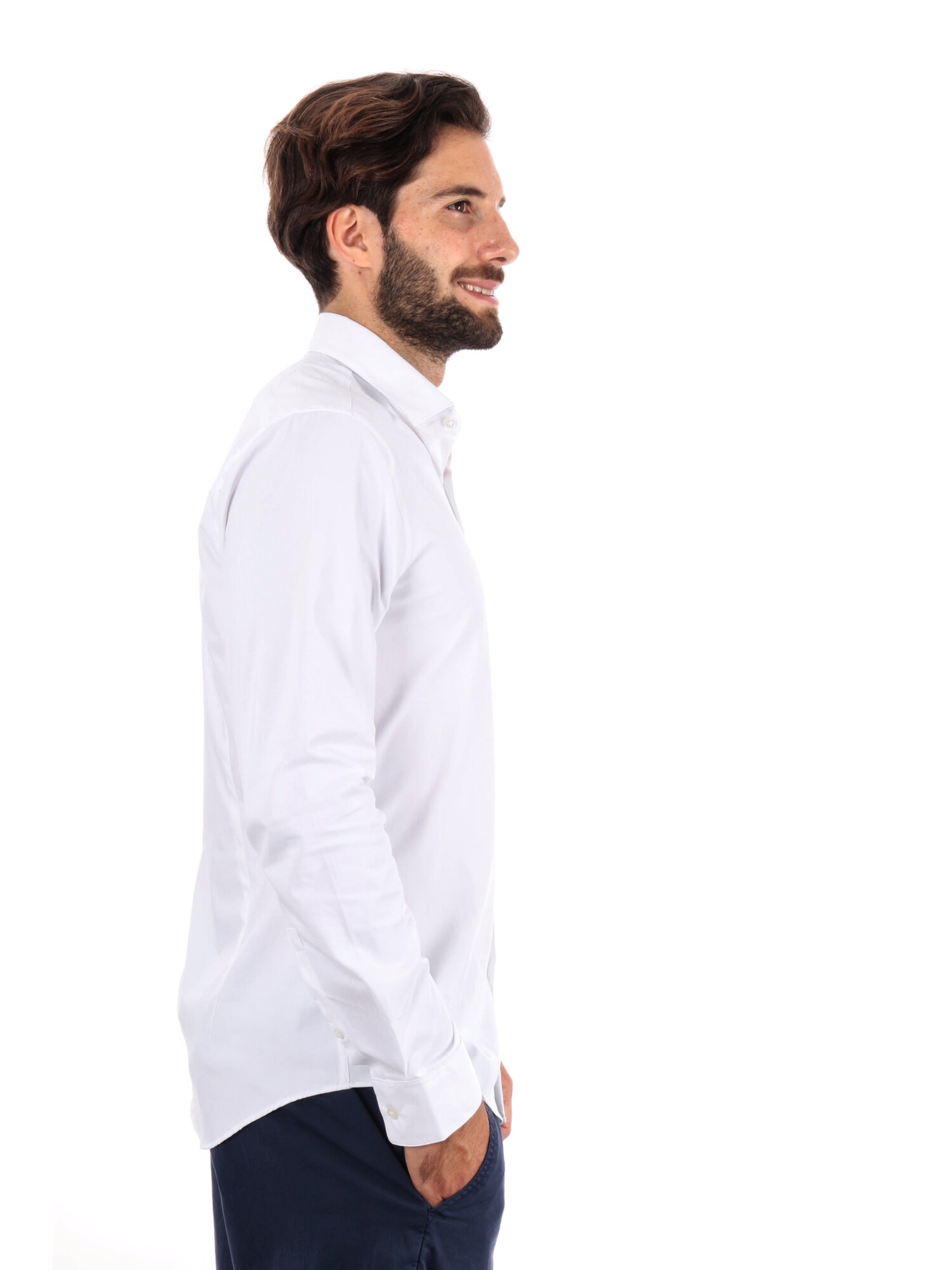 CAMICIA SLIM PERFORMANCE STRETCH CALVIN KLEIN JEANS UOMO BIANCO