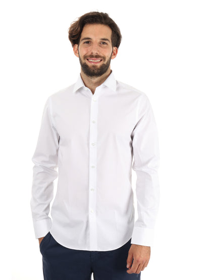 CAMICIA SLIM CLAVIN KLEIN DA UOMO BIANCO BLU