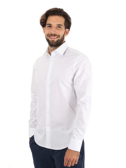 CAMICIA SLIM CLAVIN KLEIN DA UOMO BIANCO BLU