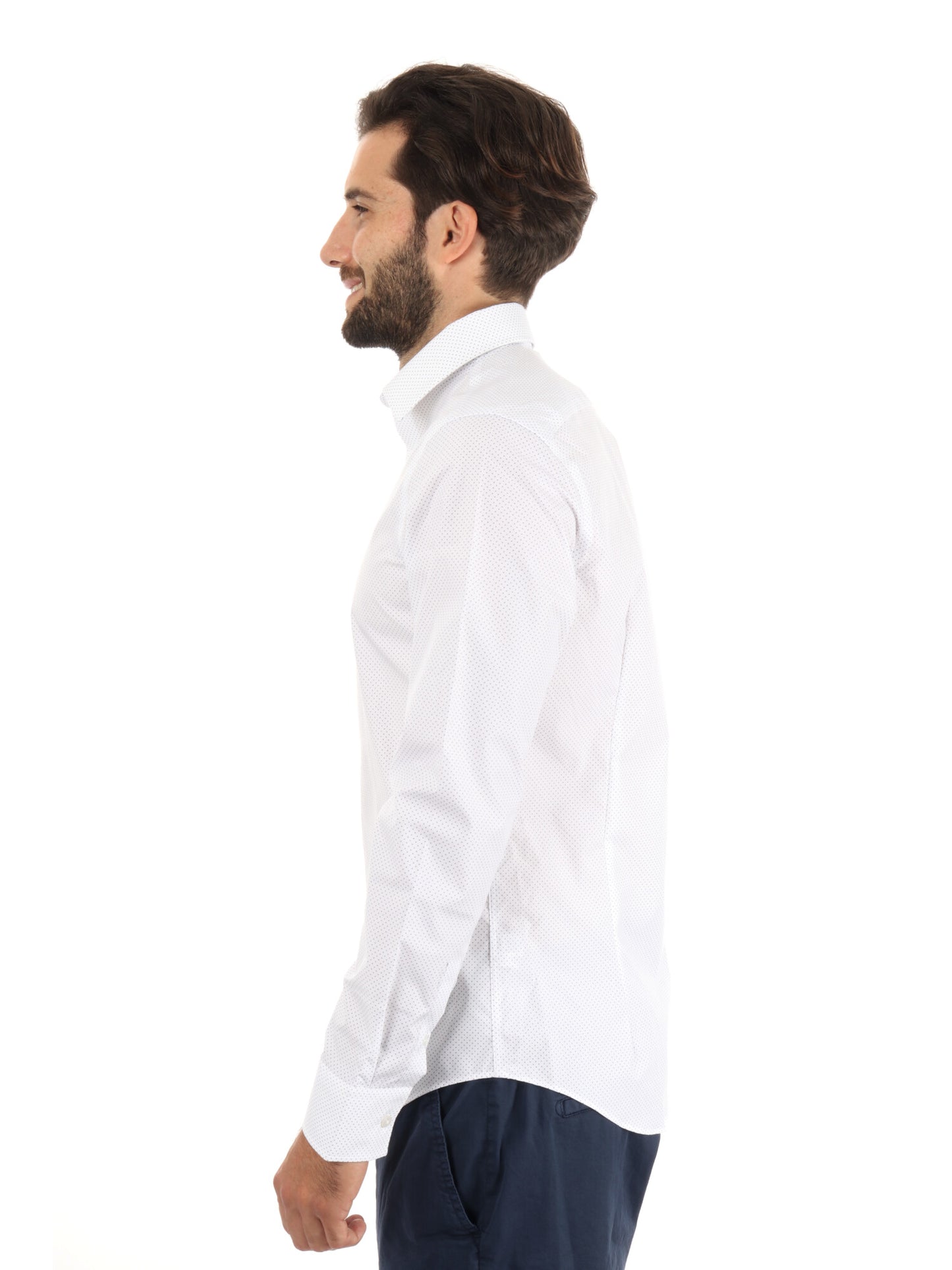 CAMICIA SLIM CLAVIN KLEIN DA UOMO BIANCO BLU