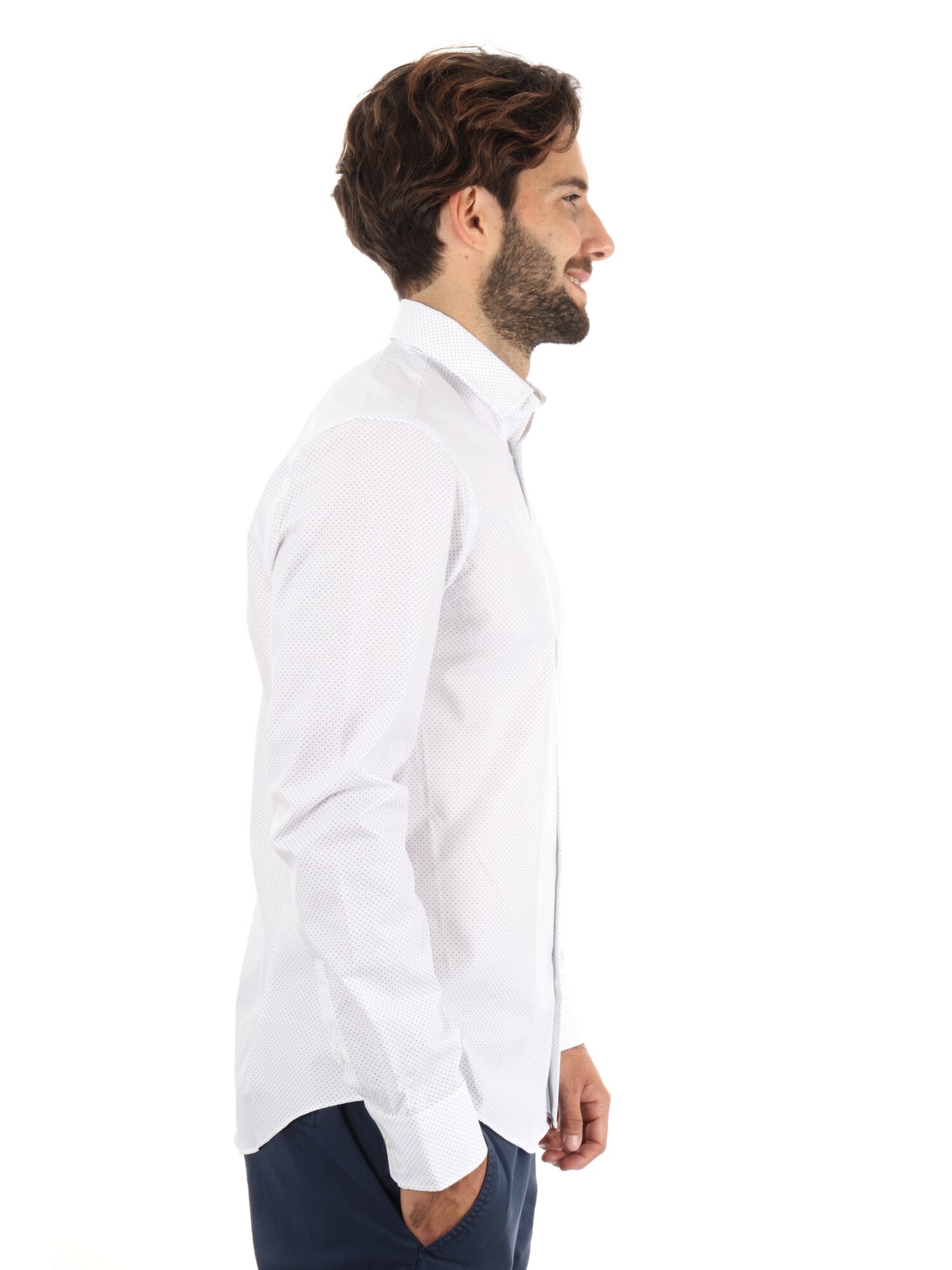 CAMICIA SLIM CLAVIN KLEIN DA UOMO BIANCO BLU