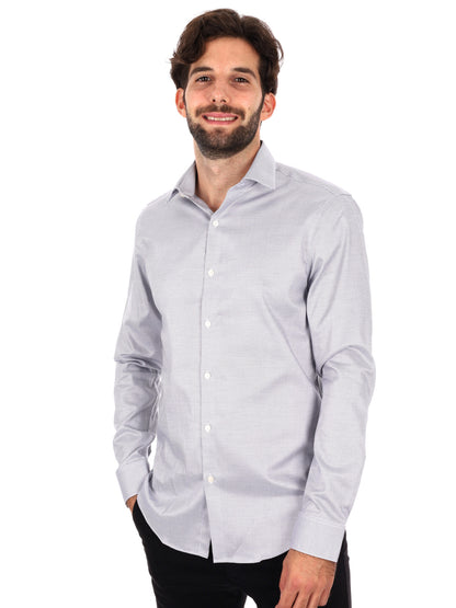 CAMICIA MICRO FANTASIA SLIM CALVIN KLEIN DA UOMO BLU