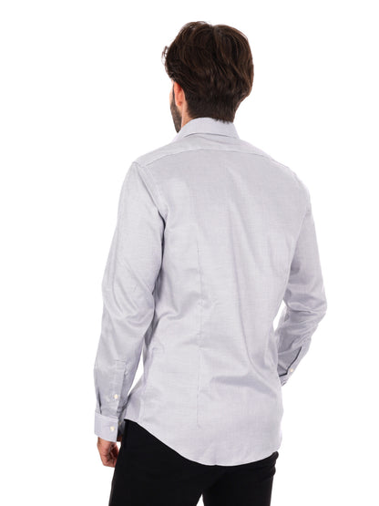 CAMICIA MICRO FANTASIA SLIM CALVIN KLEIN DA UOMO BLU