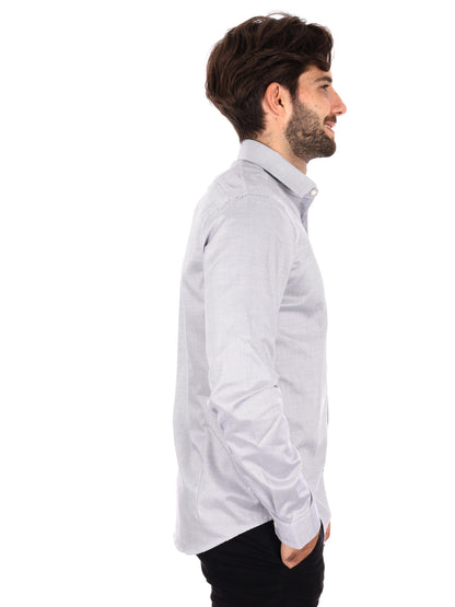CAMICIA MICRO FANTASIA SLIM CALVIN KLEIN DA UOMO BLU