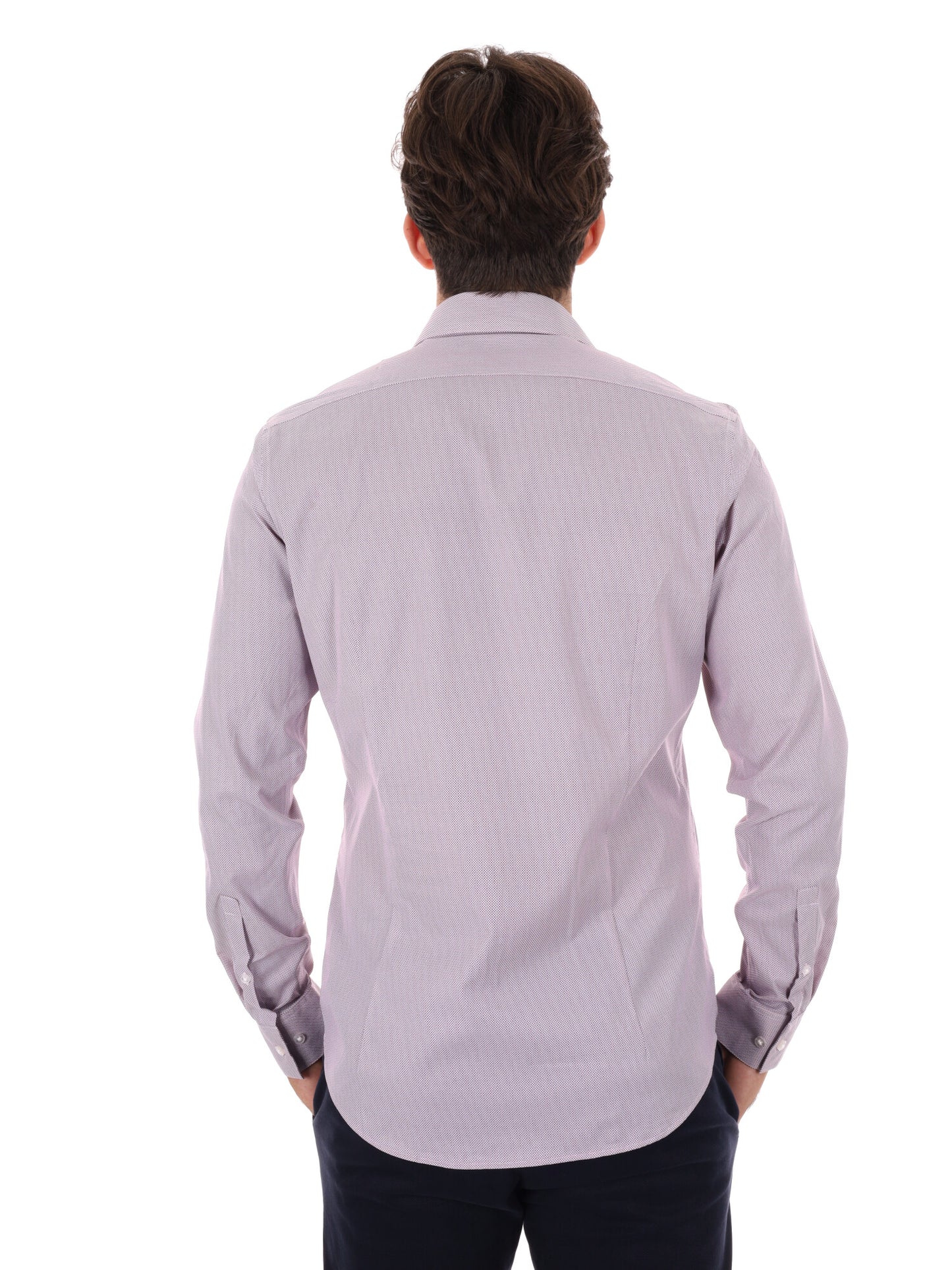 CAMICIA SLIM CALVIN KLEIN DA UOMO BORDEUAX