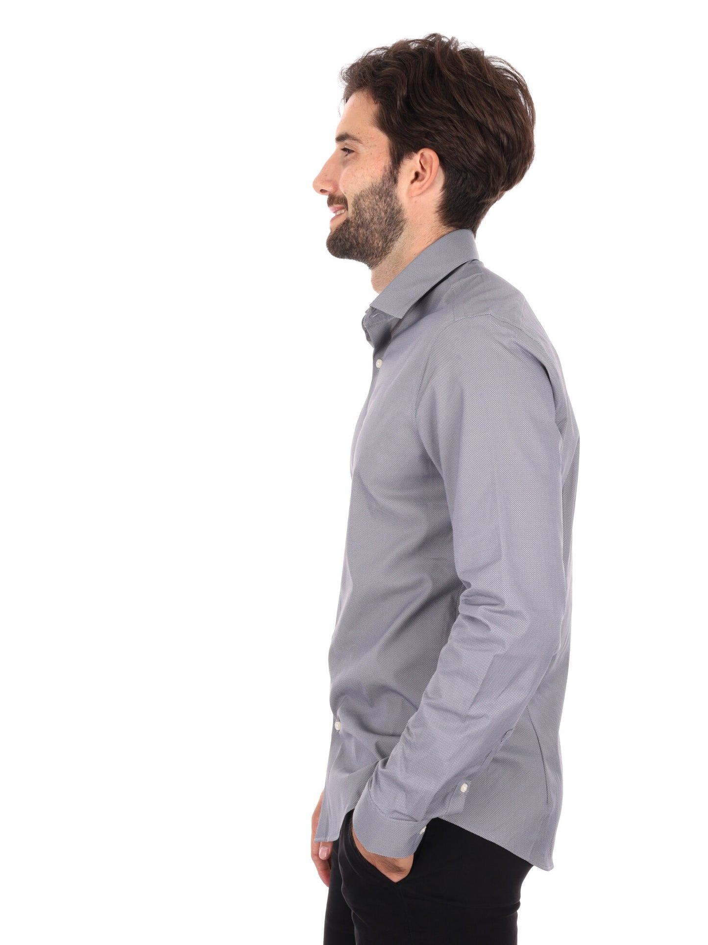 CAMICIA SLIM CALVIN KLEIN DA UOMO ANTRACITE
