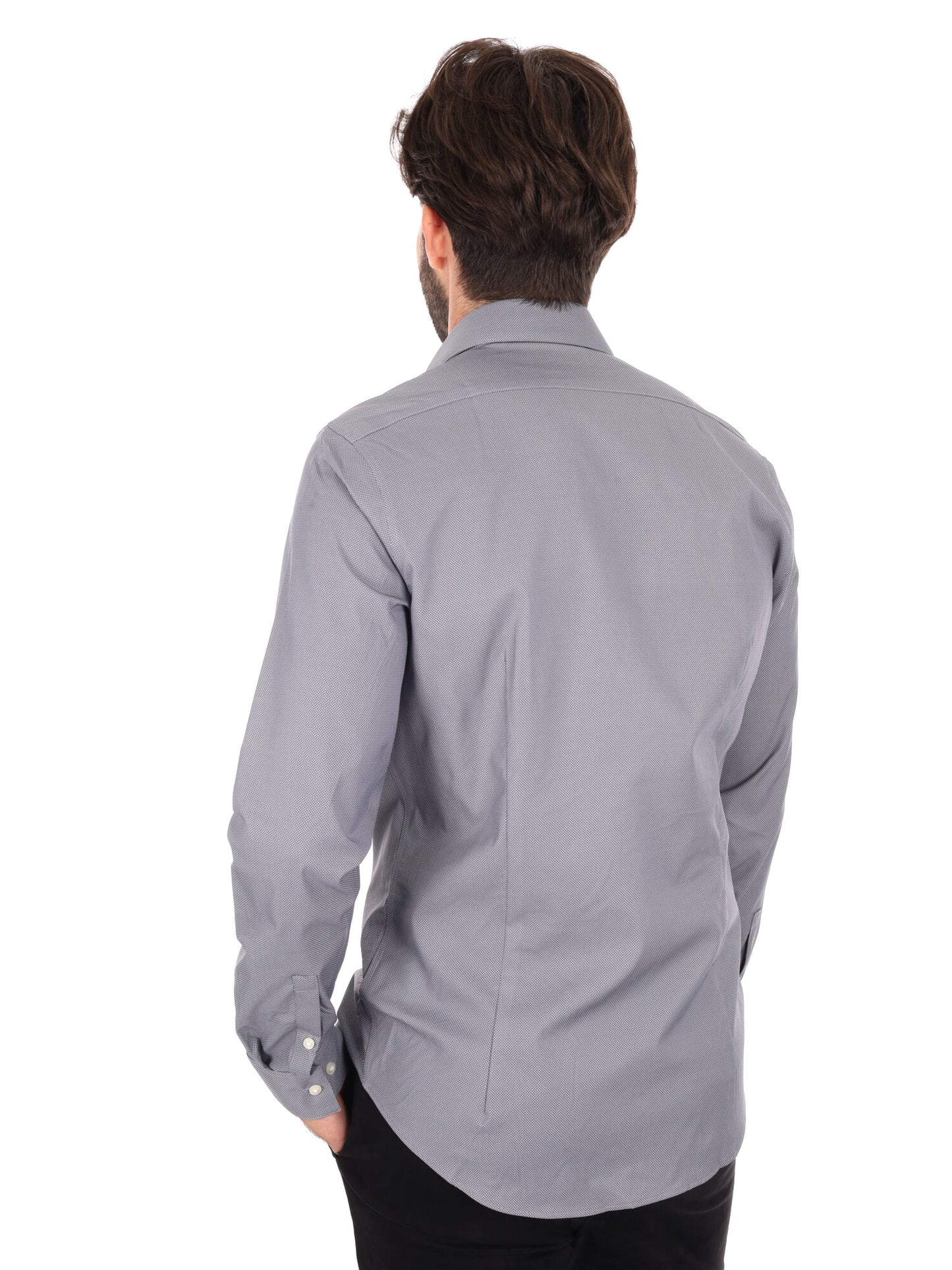 CAMICIA SLIM CALVIN KLEIN DA UOMO ANTRACITE