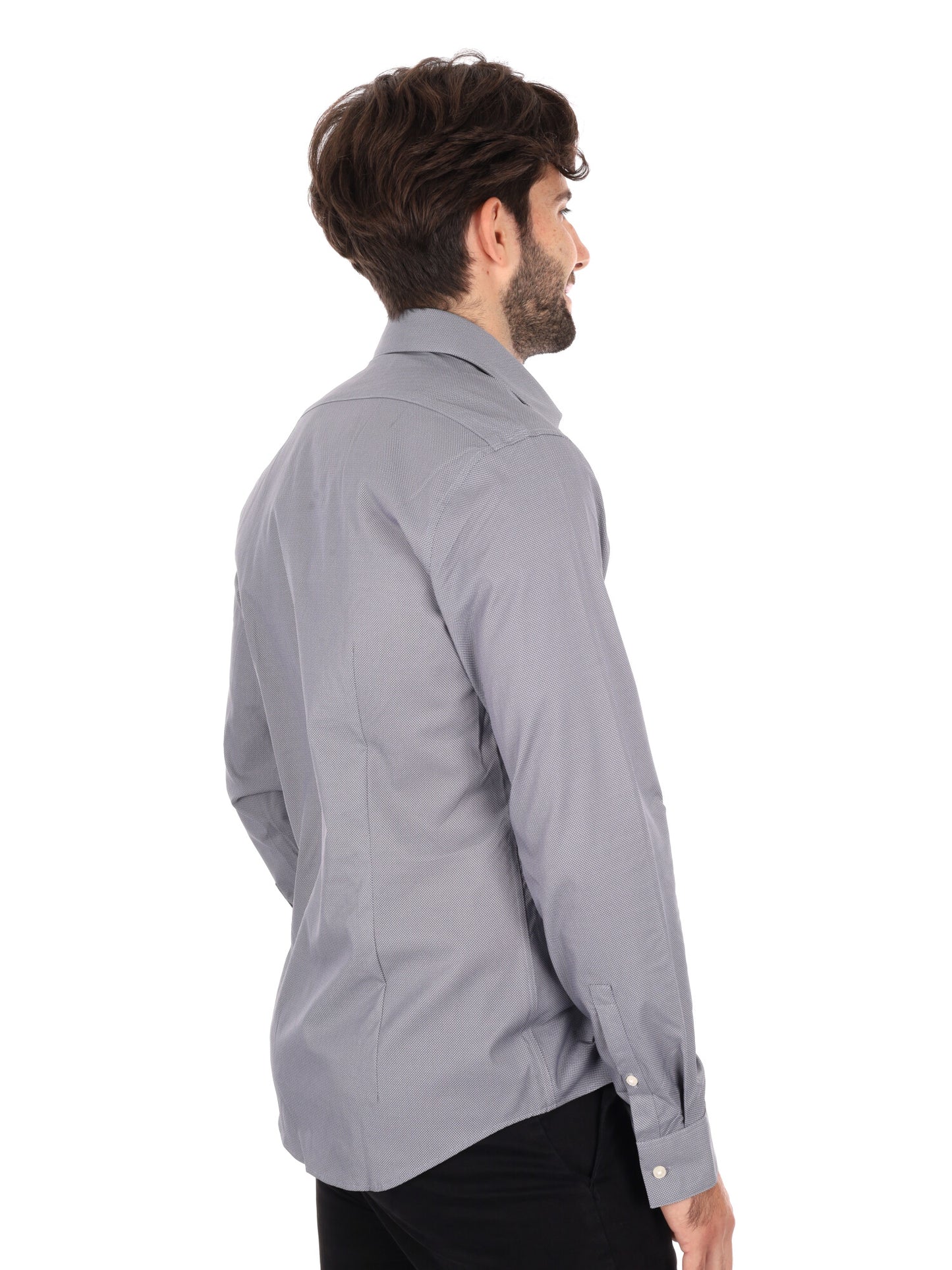 CAMICIA SLIM CALVIN KLEIN DA UOMO ANTRACITE