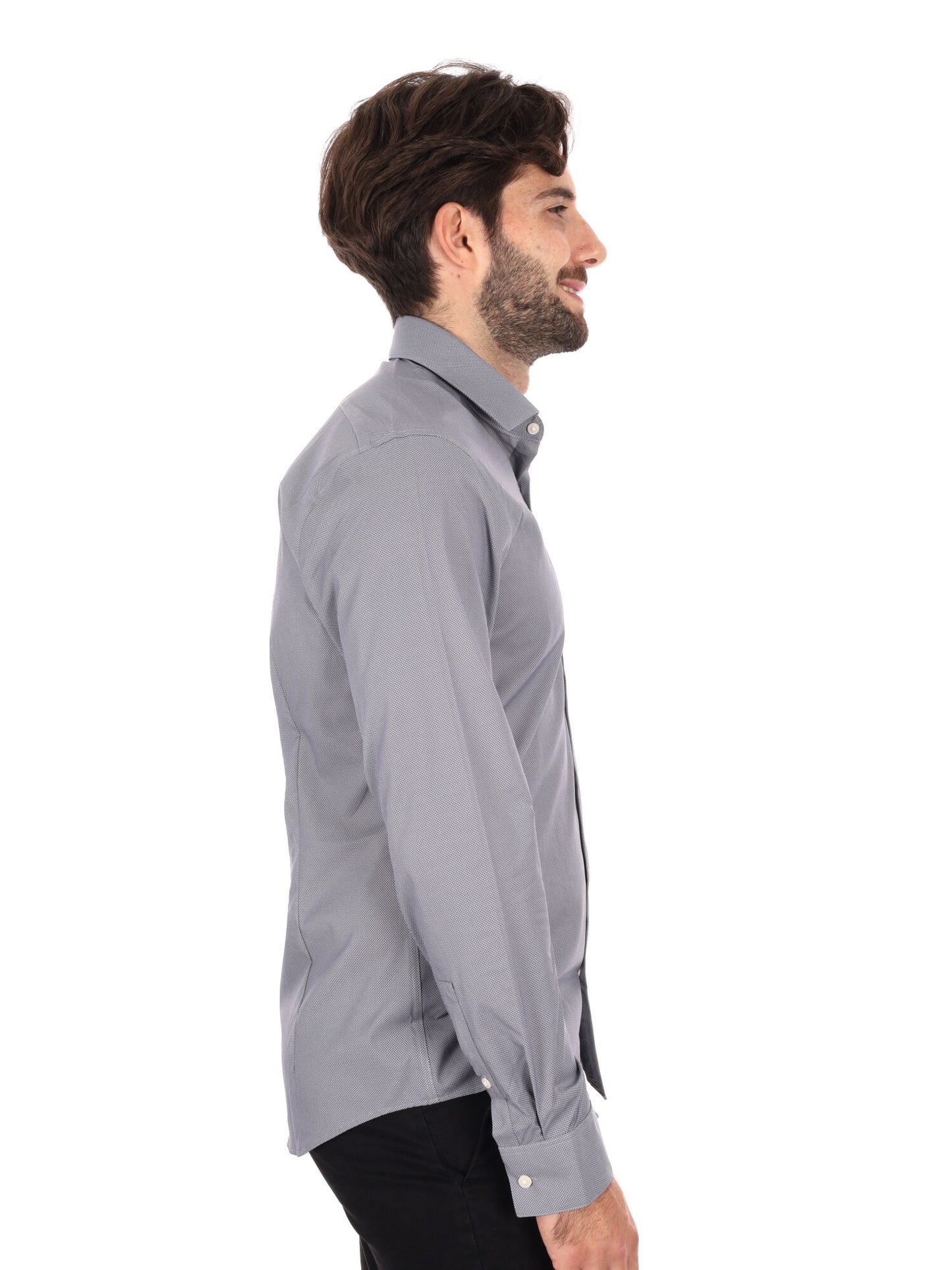 CAMICIA SLIM CALVIN KLEIN DA UOMO ANTRACITE