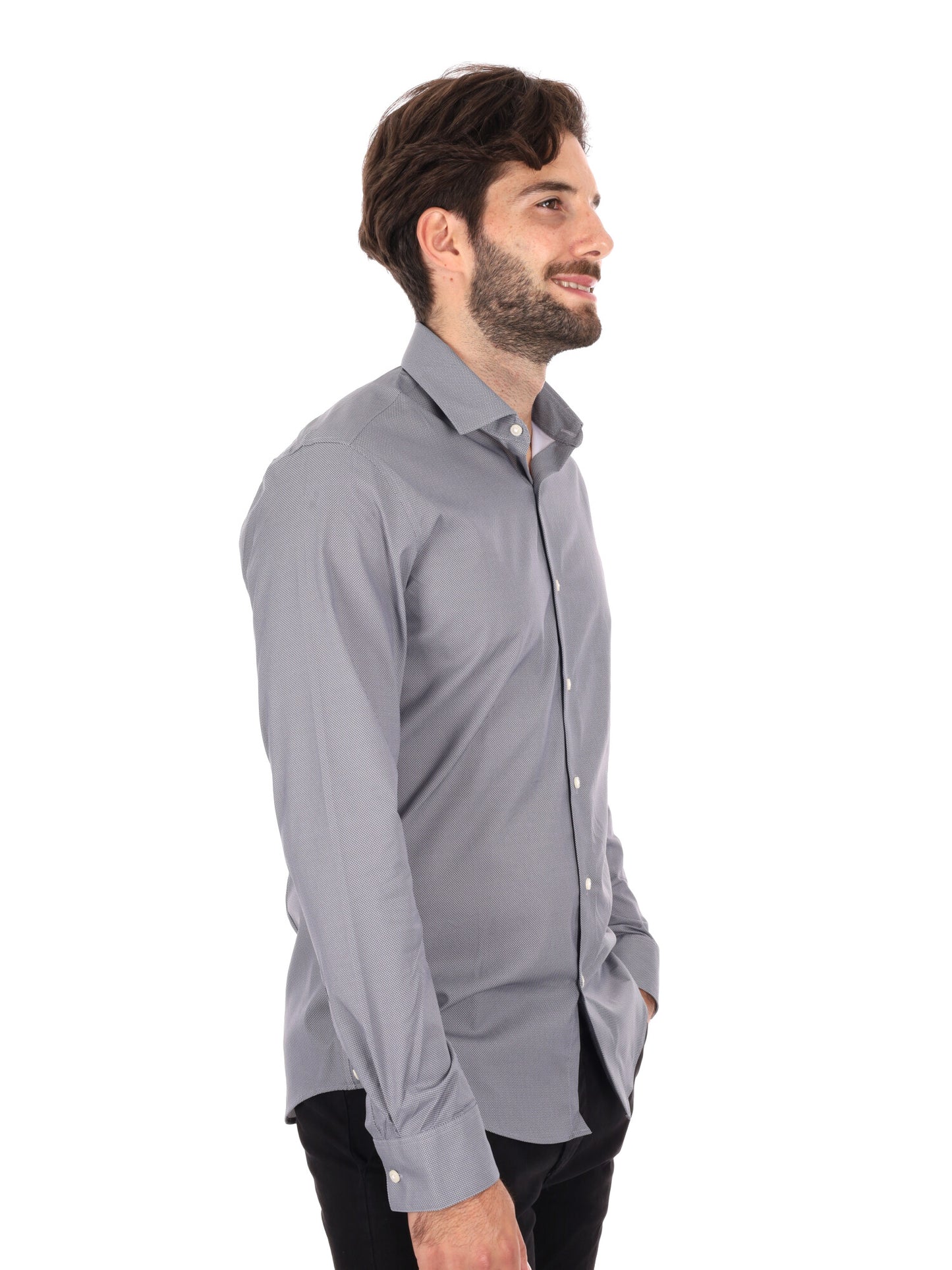 CAMICIA SLIM CALVIN KLEIN DA UOMO ANTRACITE
