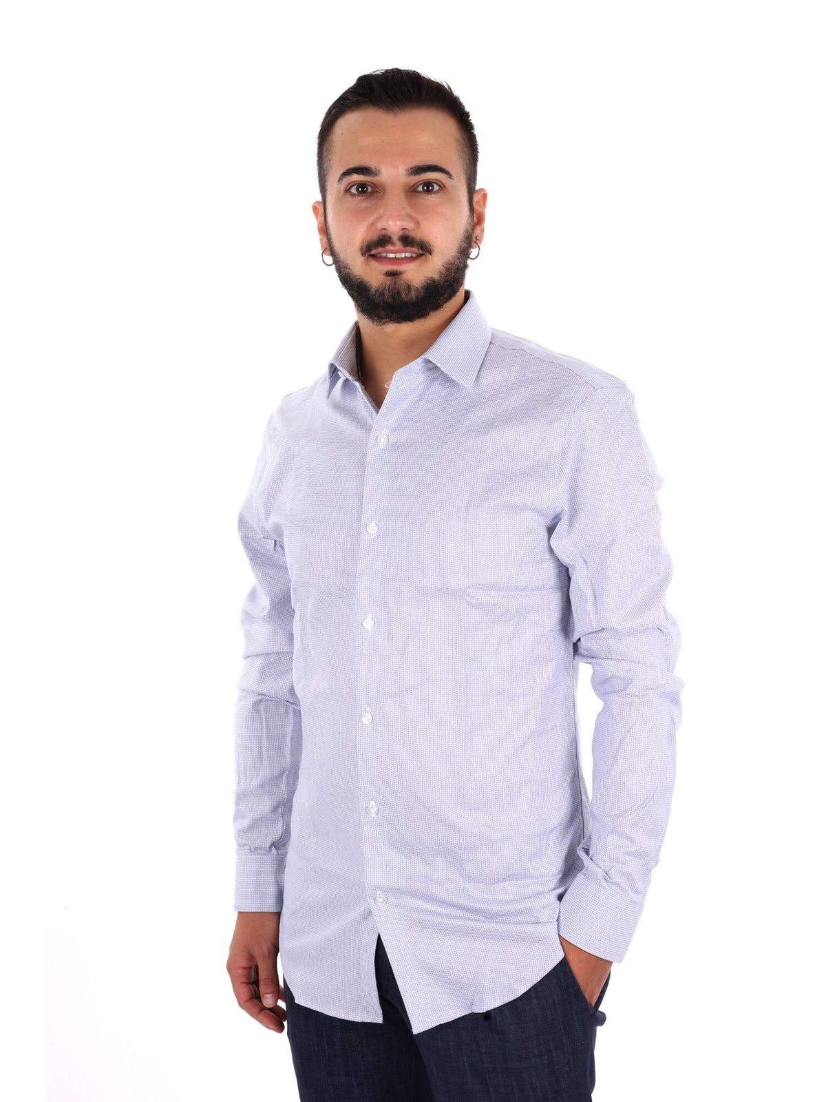 Calvin Klein CK Slim Performance, camicia da uomo multicolore