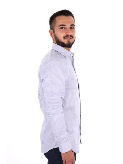Calvin Klein CK Slim Performance, camicia da uomo multicolore
