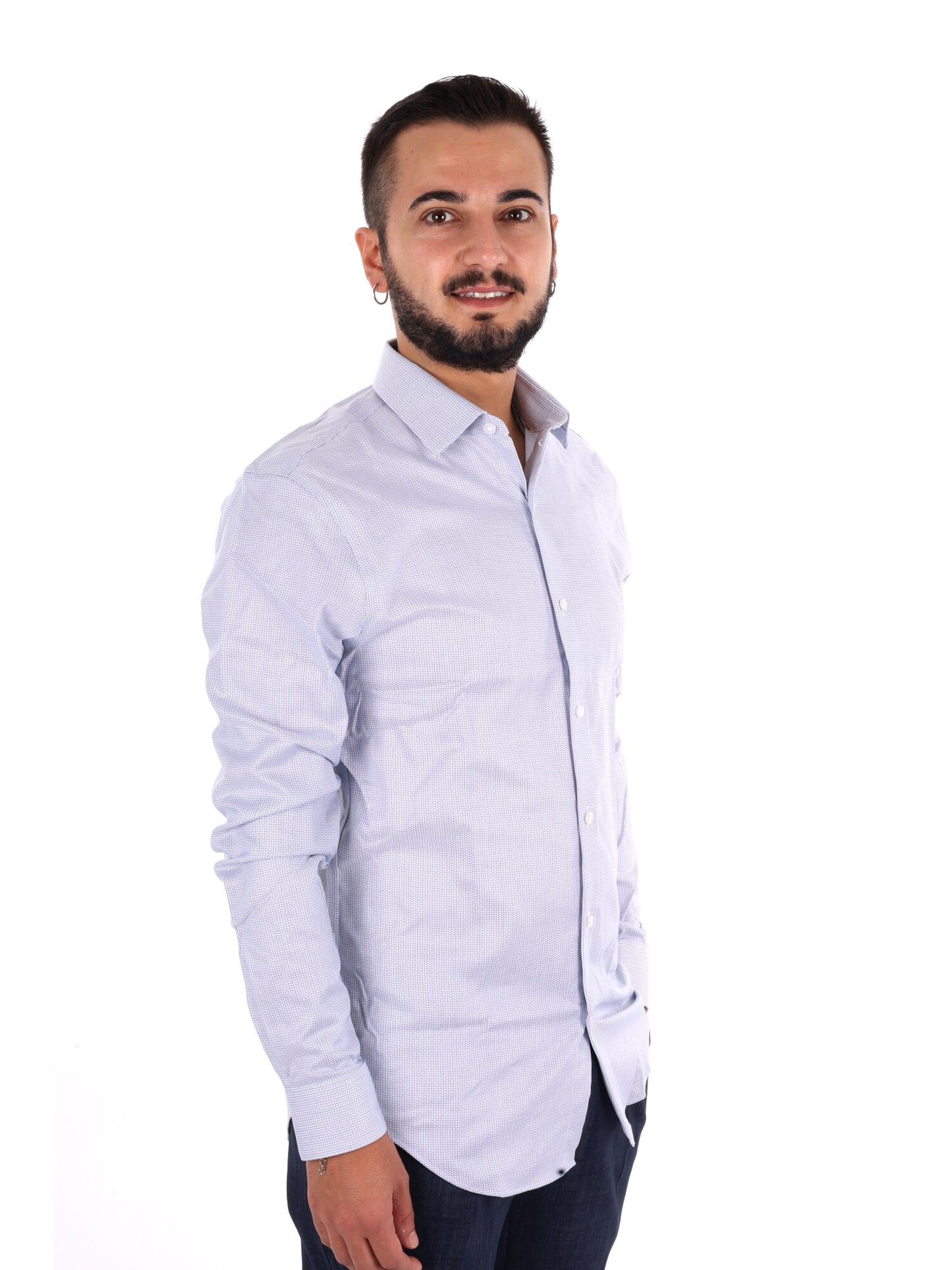 Calvin Klein CK Slim Performance, camicia da uomo multicolore