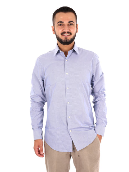 Calvin Klein CK Slim Performance, camicia da uomo blu